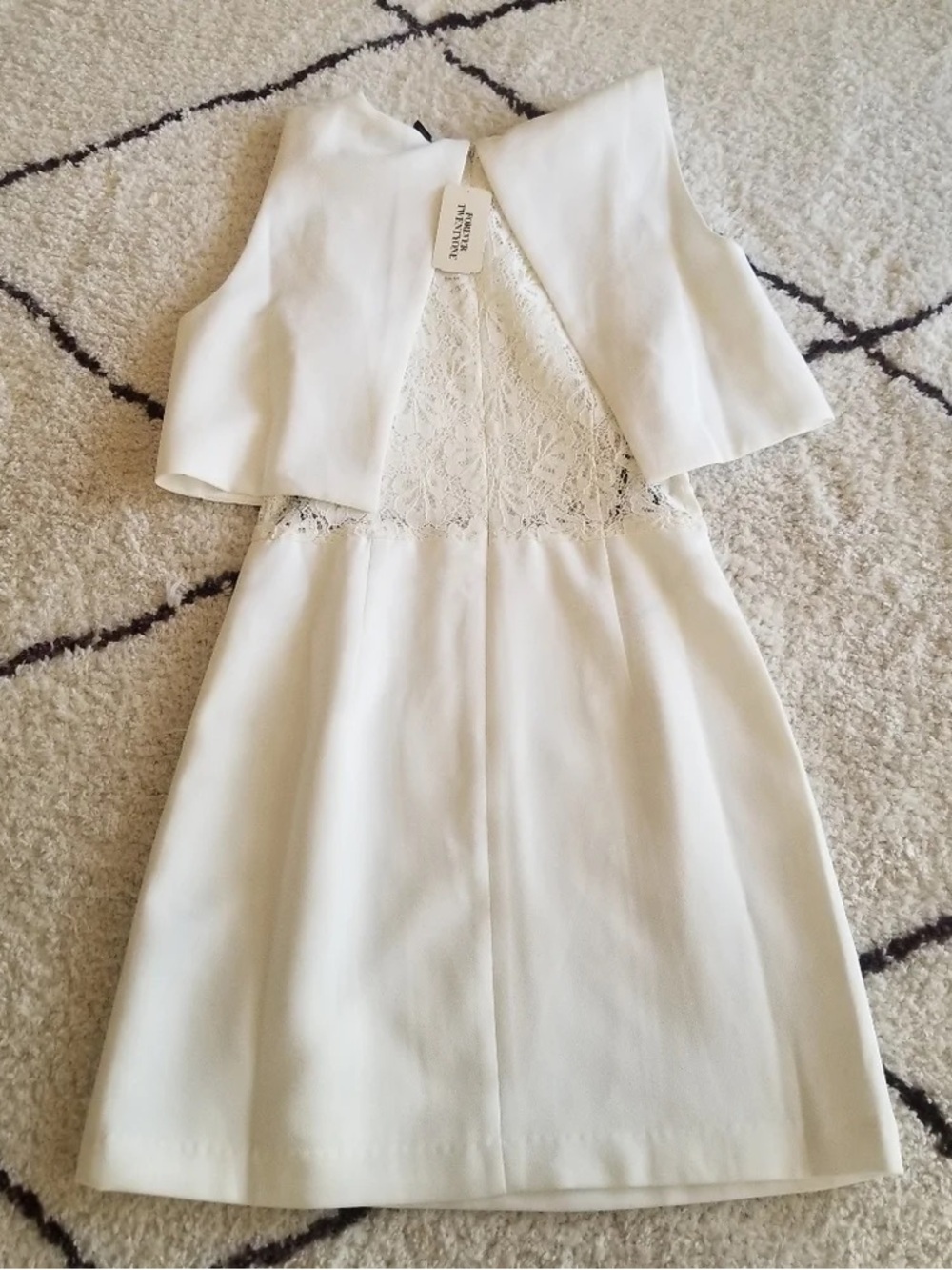 Girls White Lace Bodice Dress with Bolero